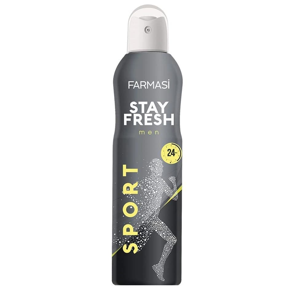 اسپری بدن ضد تعریق ۲۴ ساعته مردانه فارماسی رایحه اسپرت Farmasi SPORT STAY FRESH حجم 150 میلی لیتر