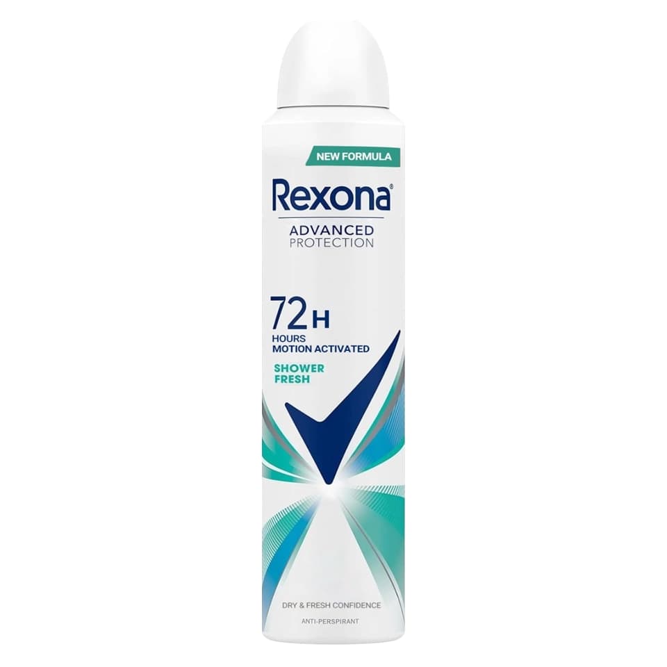 اسپری ضد تعریق 72 ساعته زنانه رکسونا رایحه دوش گرفتن با طراوت Rexona SHOWER FRESH حجم 200 میلی لیتر