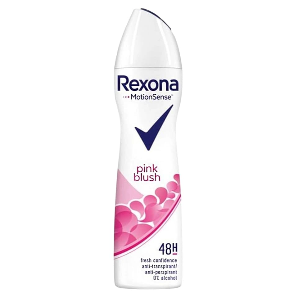 اسپری ضد تعریق 48 ساعته زنانه رکسونا ایتالیا رایحه صورتی ملایم Rexona pink blush حجم 200 میلی لیتر