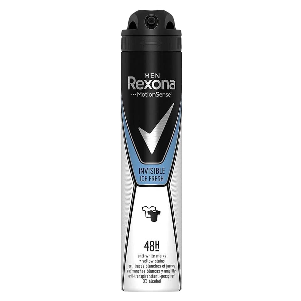 اسپری ضد تعریق 48 ساعته مردانه رکسونا ایتالیا رایحه یخ نامرئی تازه Rexona INVISIBLE ICE FRESH حجم 200 میلی لیتر