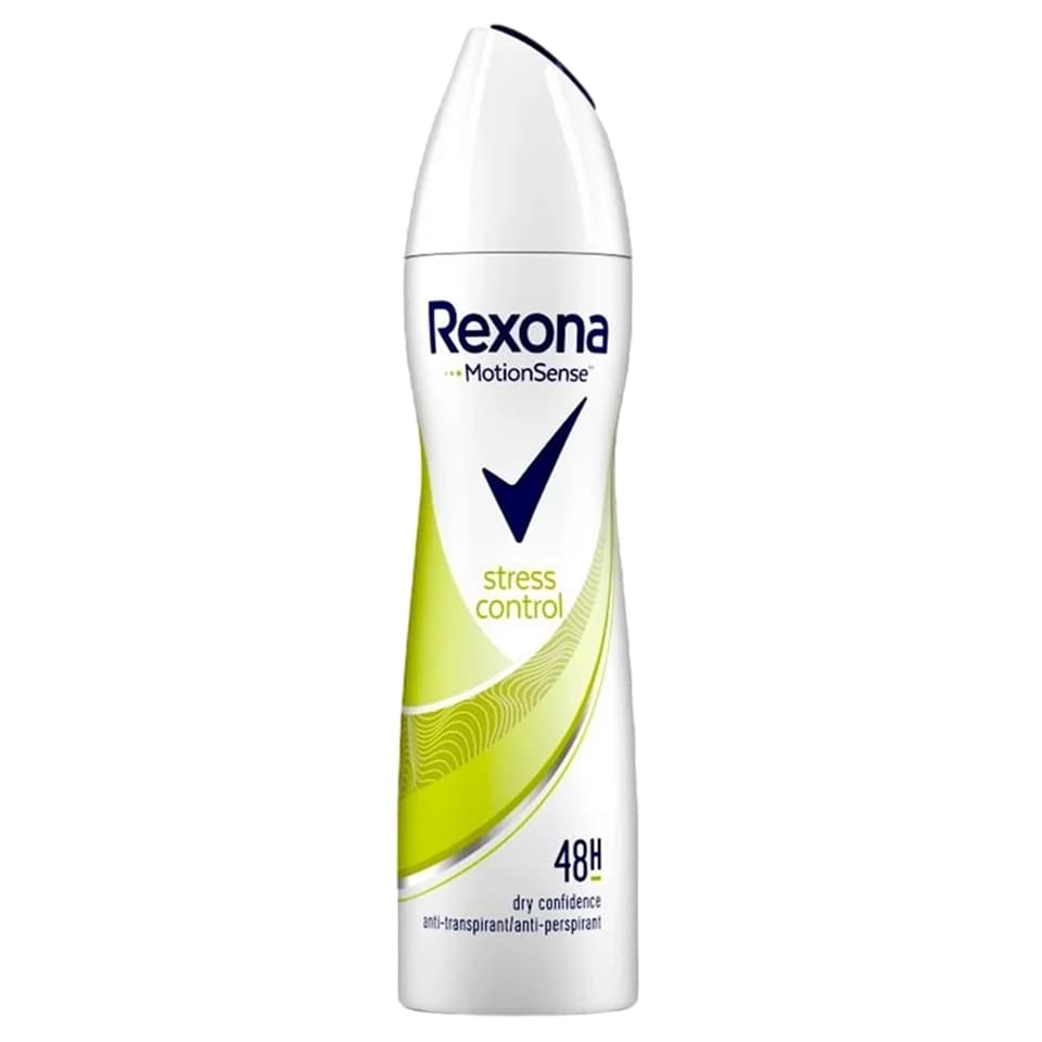 اسپری ضد تعریق 48 ساعته زنانه رکسونا ایتالیا رایحه کنترل استرس Rexona stress control حجم 200 میلی لیتر