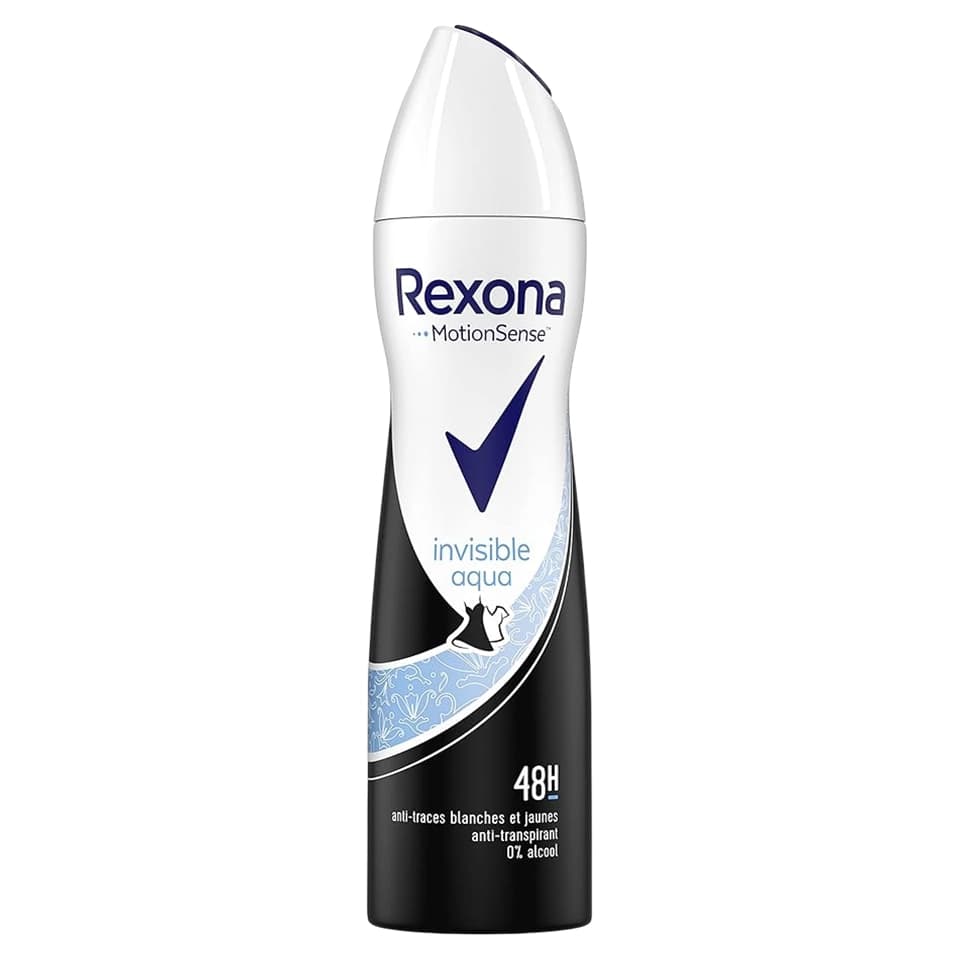 اسپری ضد تعریق 48 ساعته زنانه رکسونا ایتالیا رایحه آب نامرئی Rexona invisible aqua حجم 200 میلی لیتر