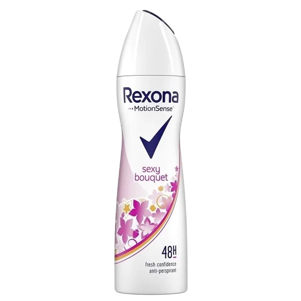 اسپری ضد تعریق 48 ساعته زنانه رکسونا ایتالیا رایحه دسته گل جذاب Rexona sexy bouquet حجم 200 میلی لیتر
