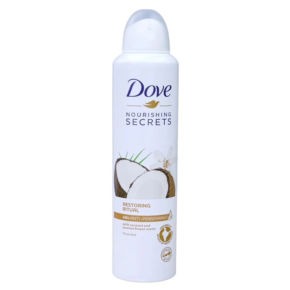 اسپری ضد تعریق داو گو فرش نارگیل و یاس Dove Go Fresh Coconut & Jasmine Deodorant Scent حجم 250 میلی لیتر